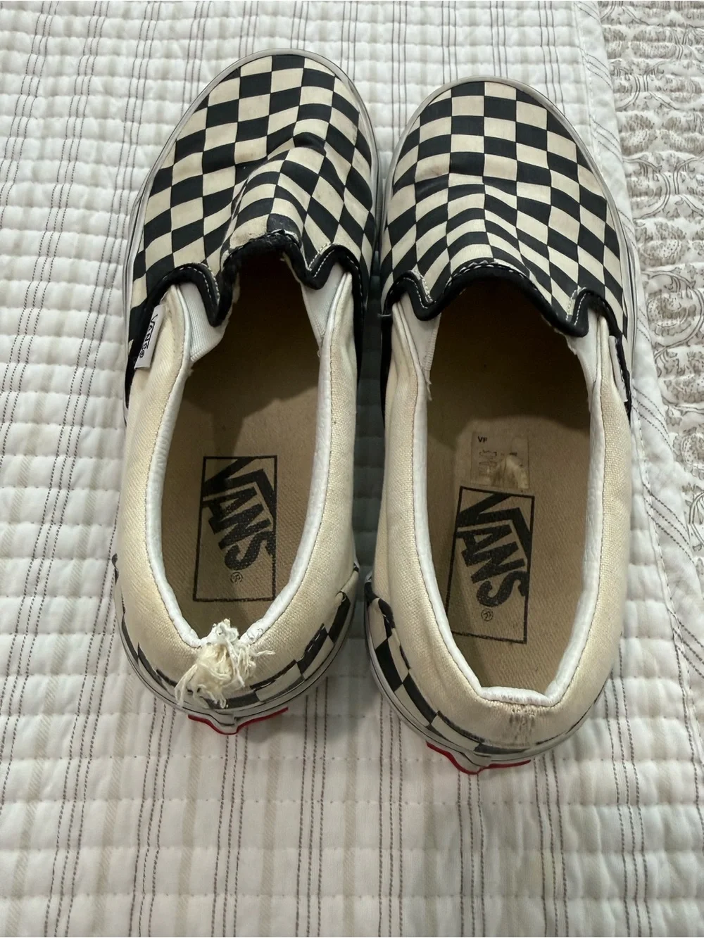Vans Kids Checkerboard Slip-On Sneakers - Black & White